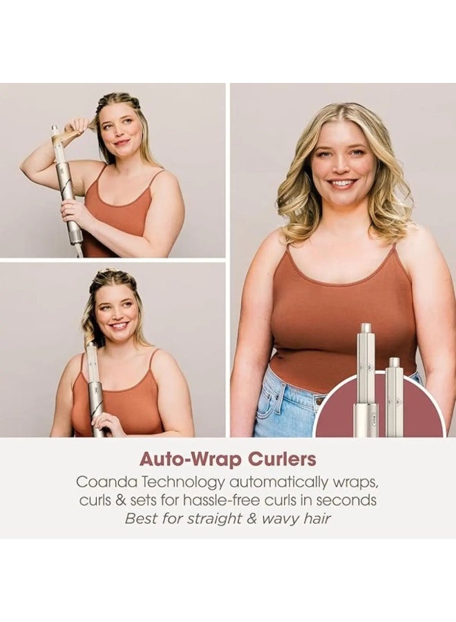 Shark نظام تصفيف وتجفيف الهواء FlexStyle، مجفف شعر قوي ومصفف متعدد مع مكواة تجعيد ذات لف تلقائي، موزع لتحديد التجعيد، فرشاة بيضاوية، وملحق مركز، حجر (حرير)، HD441SLME - Image 2